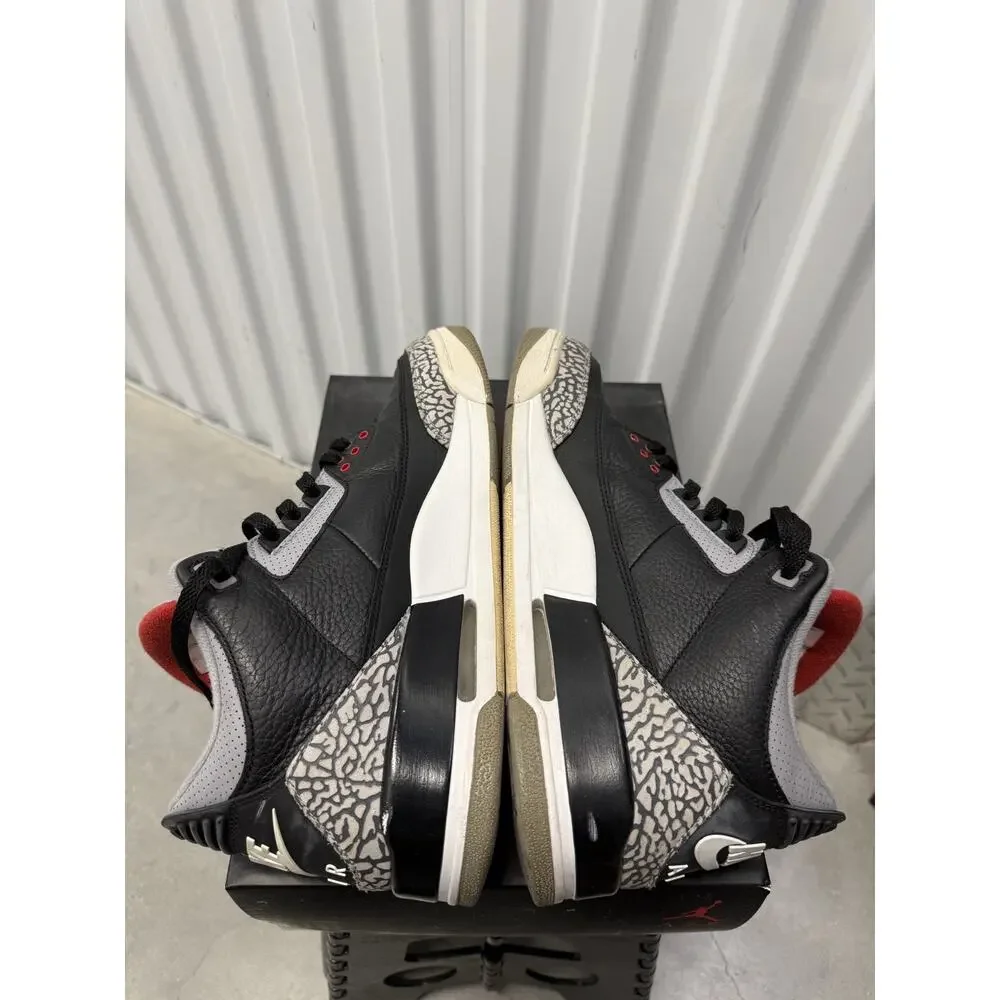 Nike Air Jordan 3 Black Cement Black Cement Size 12 Men's - 854262-001